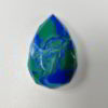 cabochon polimeric goccia verde albastru