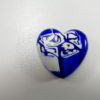 cabochon polimeric inima alb albastru