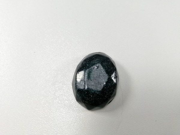 cabochon polimeric oval fatetat negru efect
