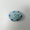 cabochon polimeric oval flori albastre