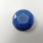 cabochon polimeric rotund fatetat albastru